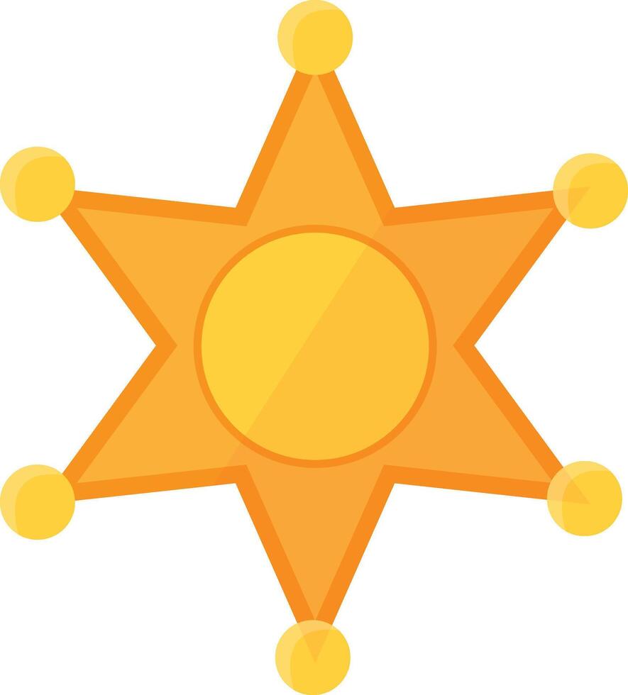 Golden Sheriff Badge vector