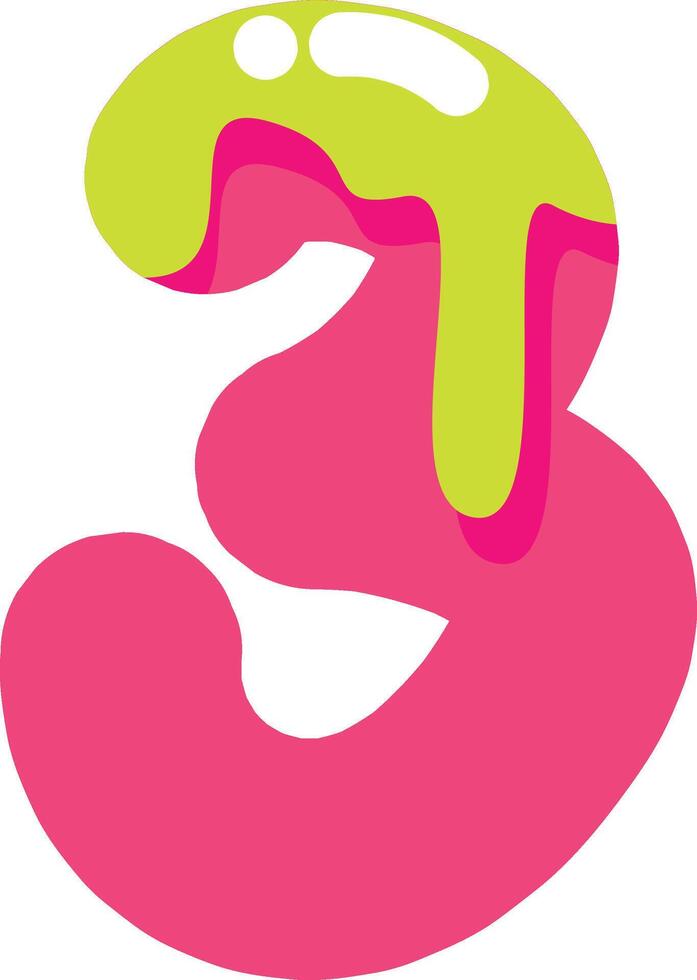 Gooey Slime Number 3 vector