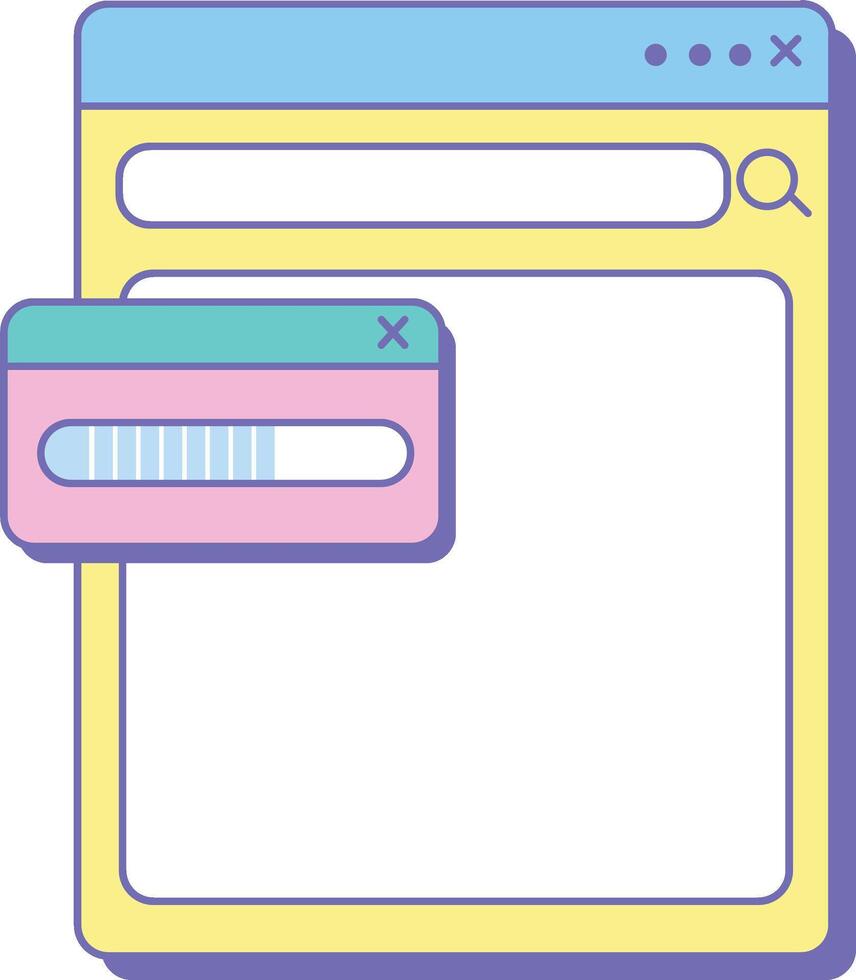 Stacked Window Layout vector