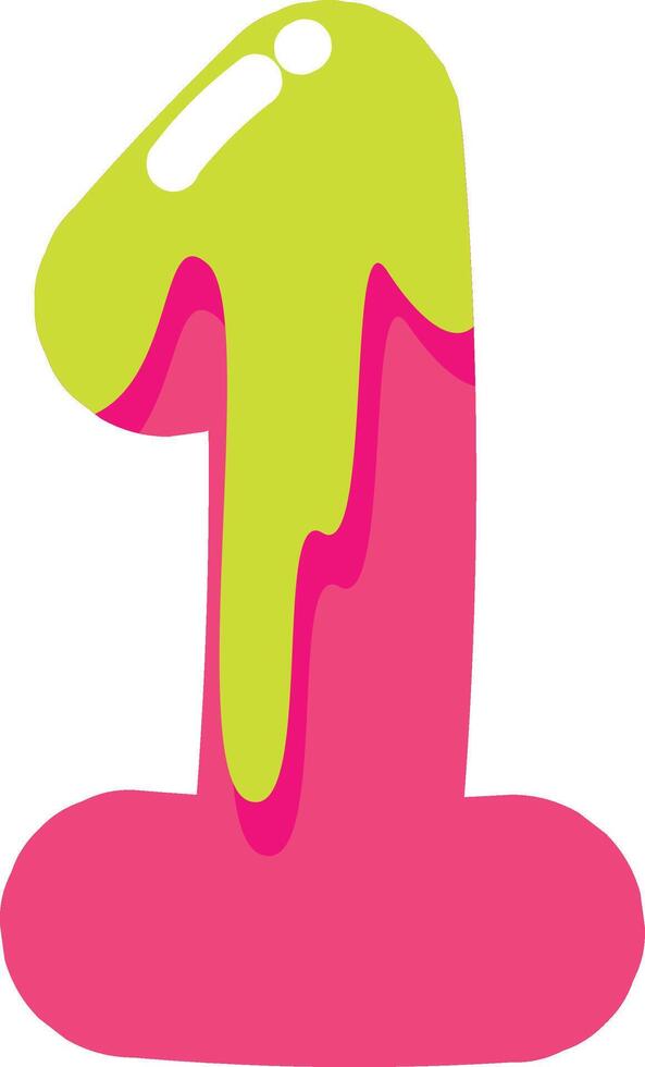 Gooey Slime Number 1 vector