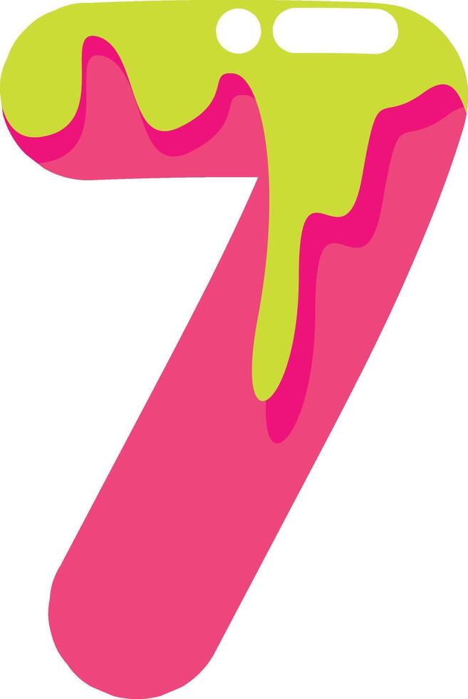 Gooey Slime Number 7 vector
