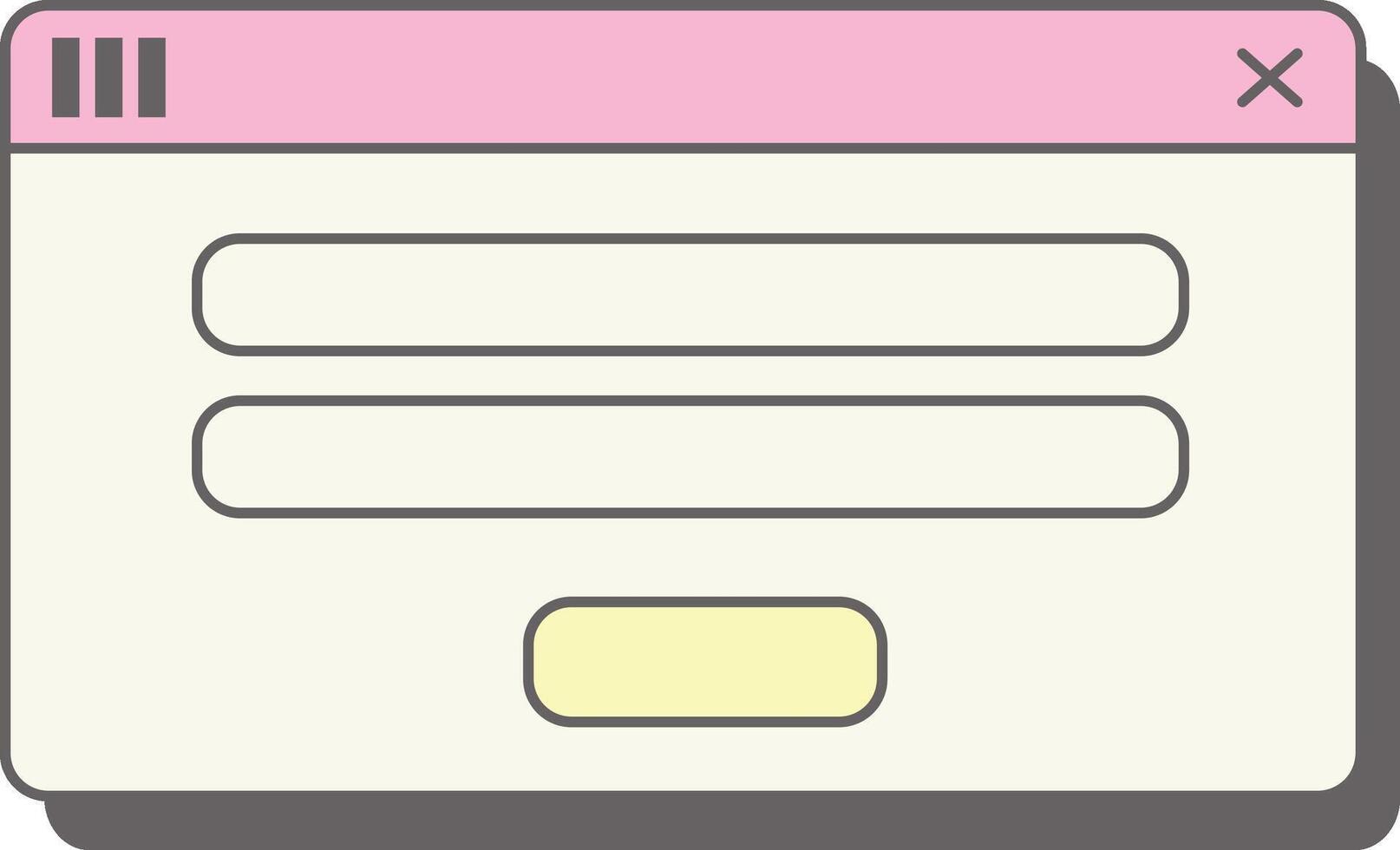 User Profile Login Window vector