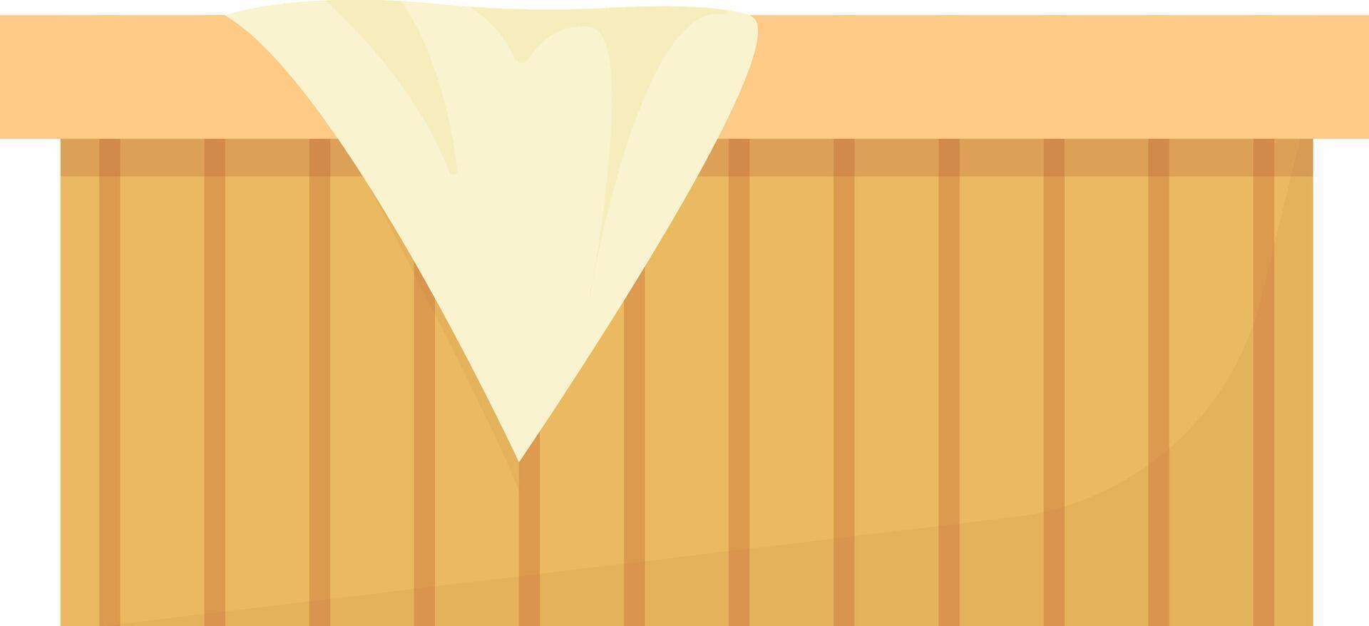 Sauna Towel and Bench vector