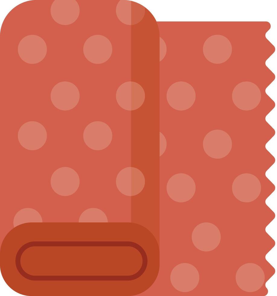 Polka Dot Fabric Roll vector