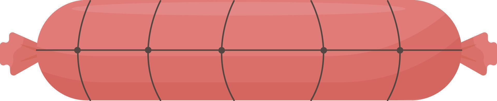 Pink Sausage Meat vector