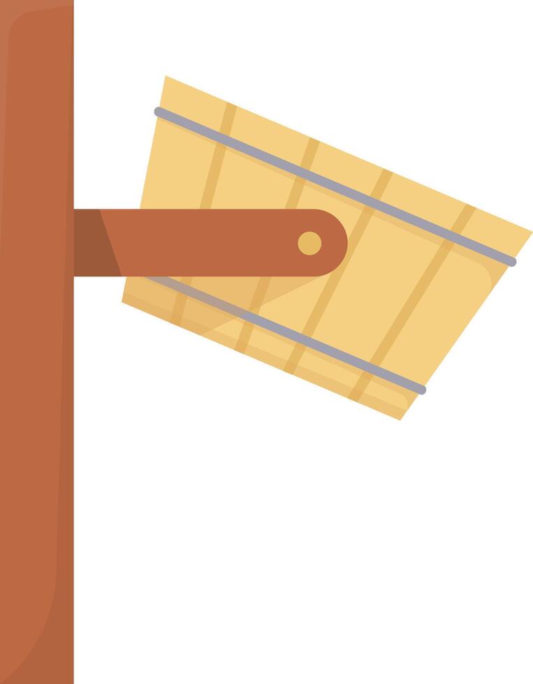 Wooden Sauna Pouring Bucket vector