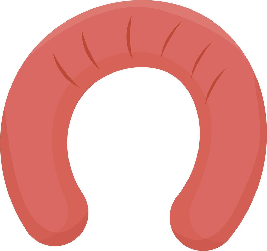 Curved Sausage Meat vector