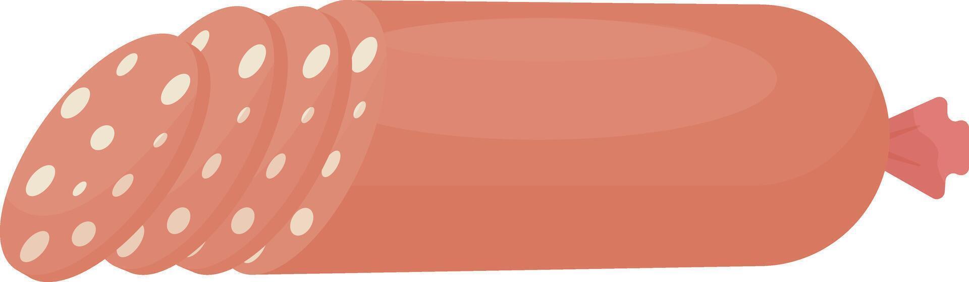 Sliced Processed Meat vector