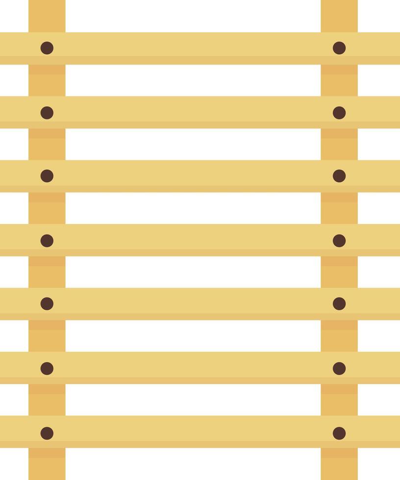 Wooden Sauna Ladder vector