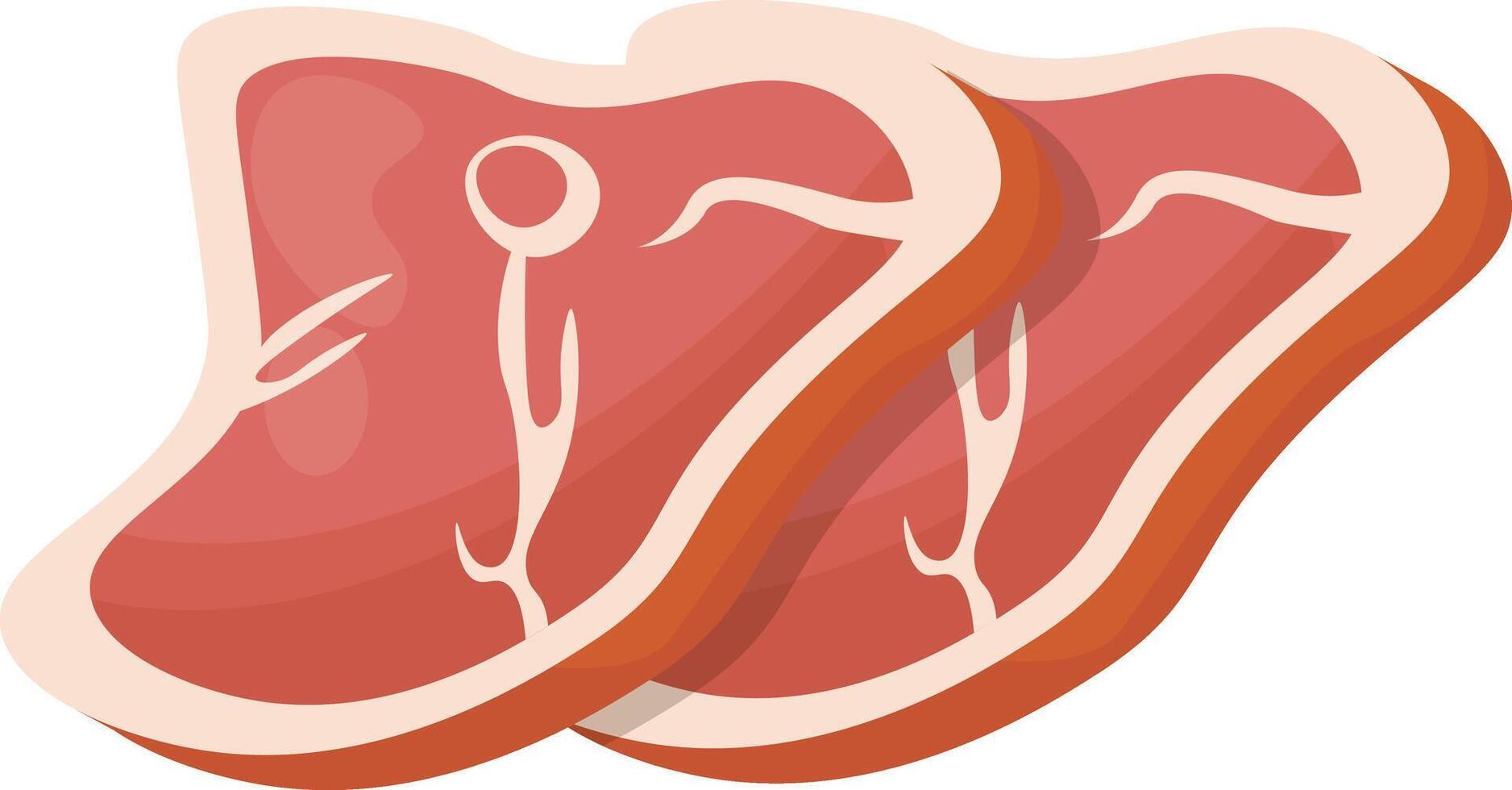Two Lamb Chops vector