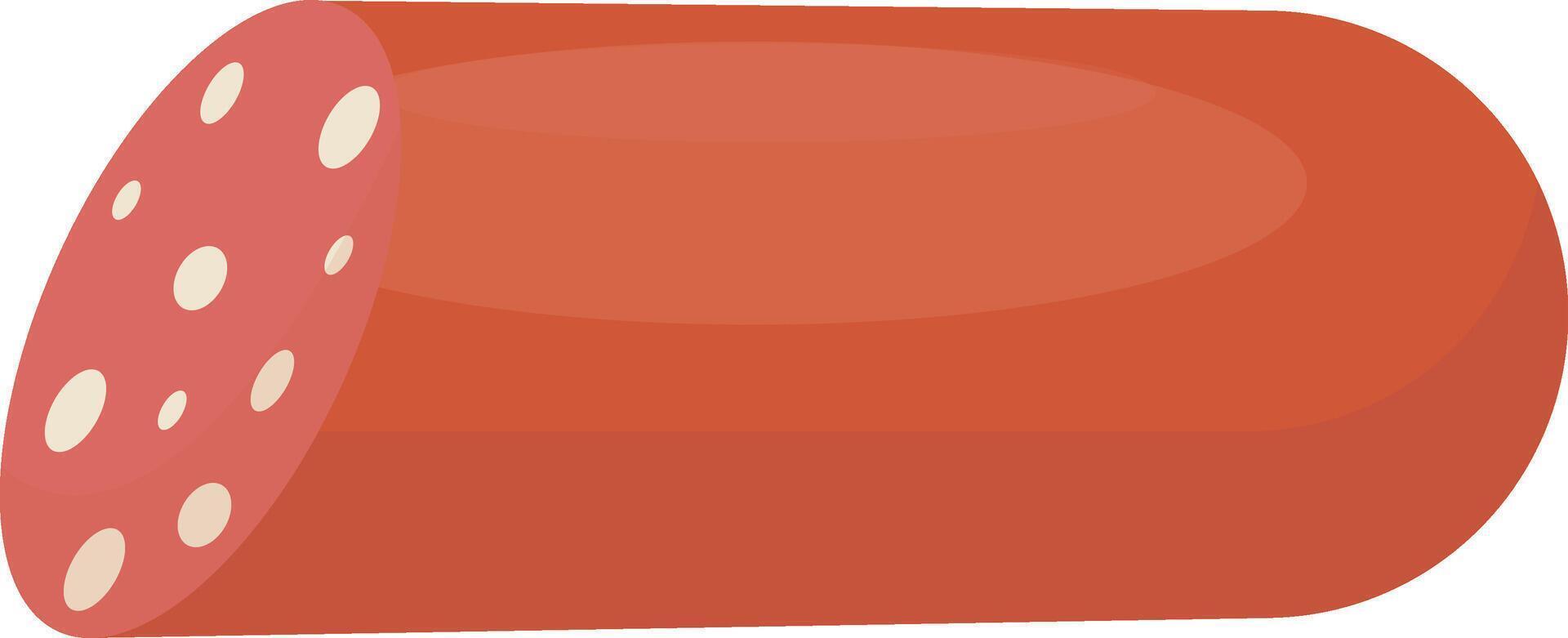 Red Sliced Salami vector