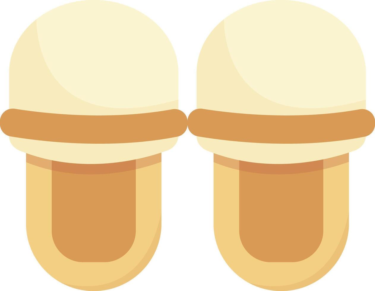 Beige Spa Slippers vector