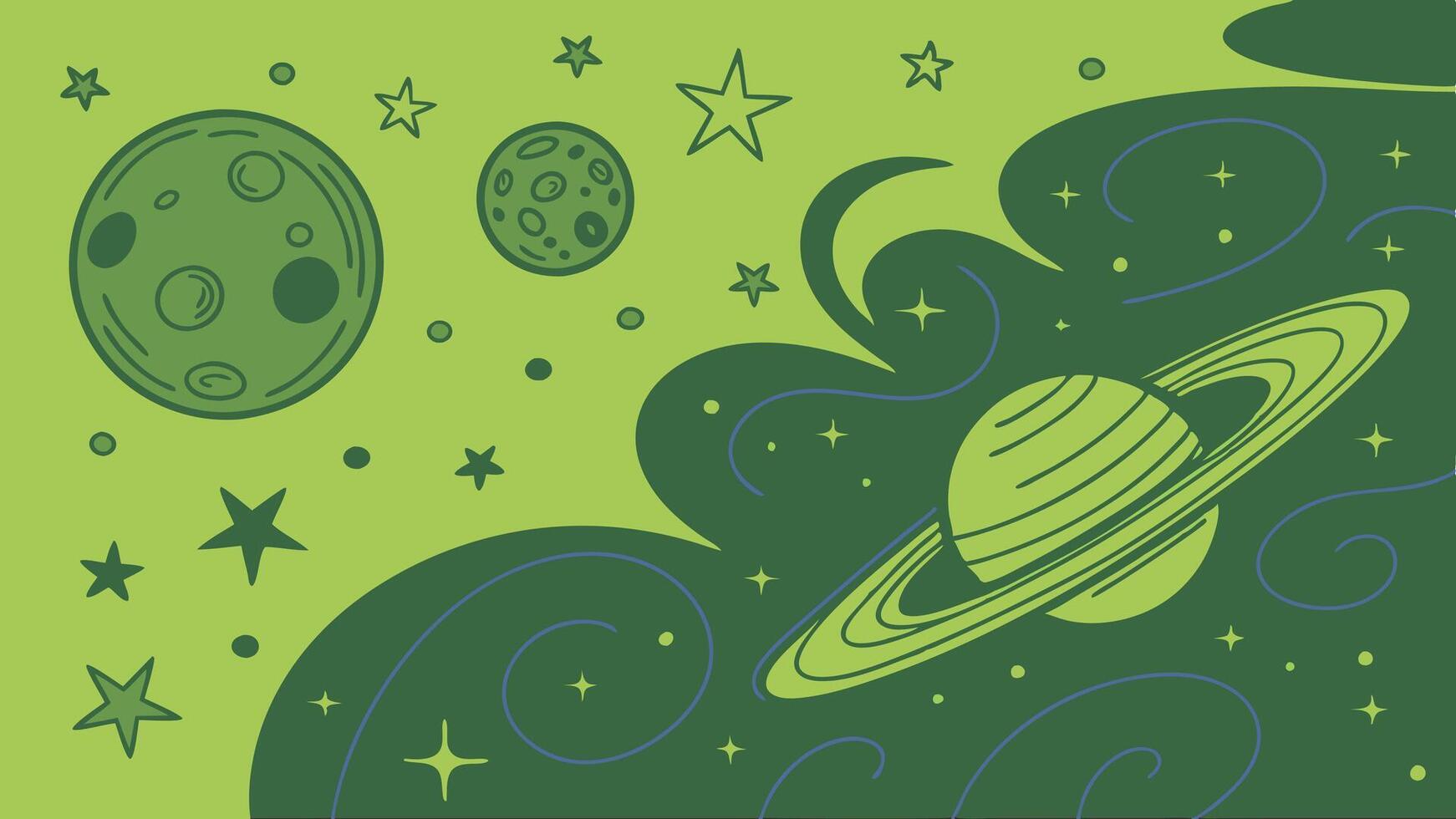 celestial background. A colorful space background with a planet and a star vector