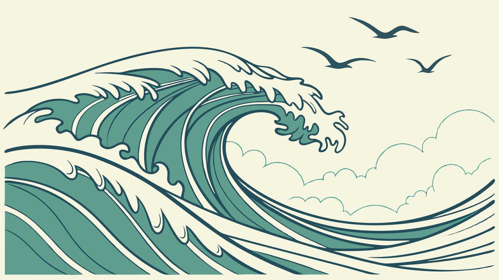 Water wavy background. vector