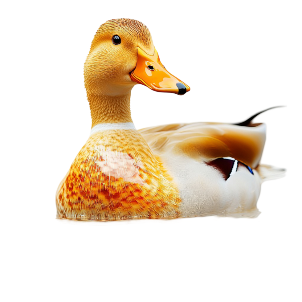 White and orange ducks on png