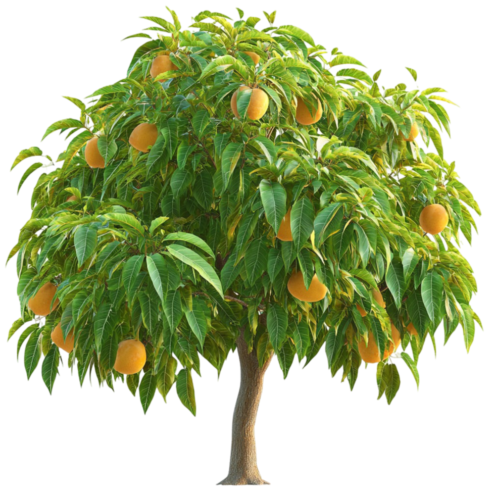 A tree with green fruits and leaves png