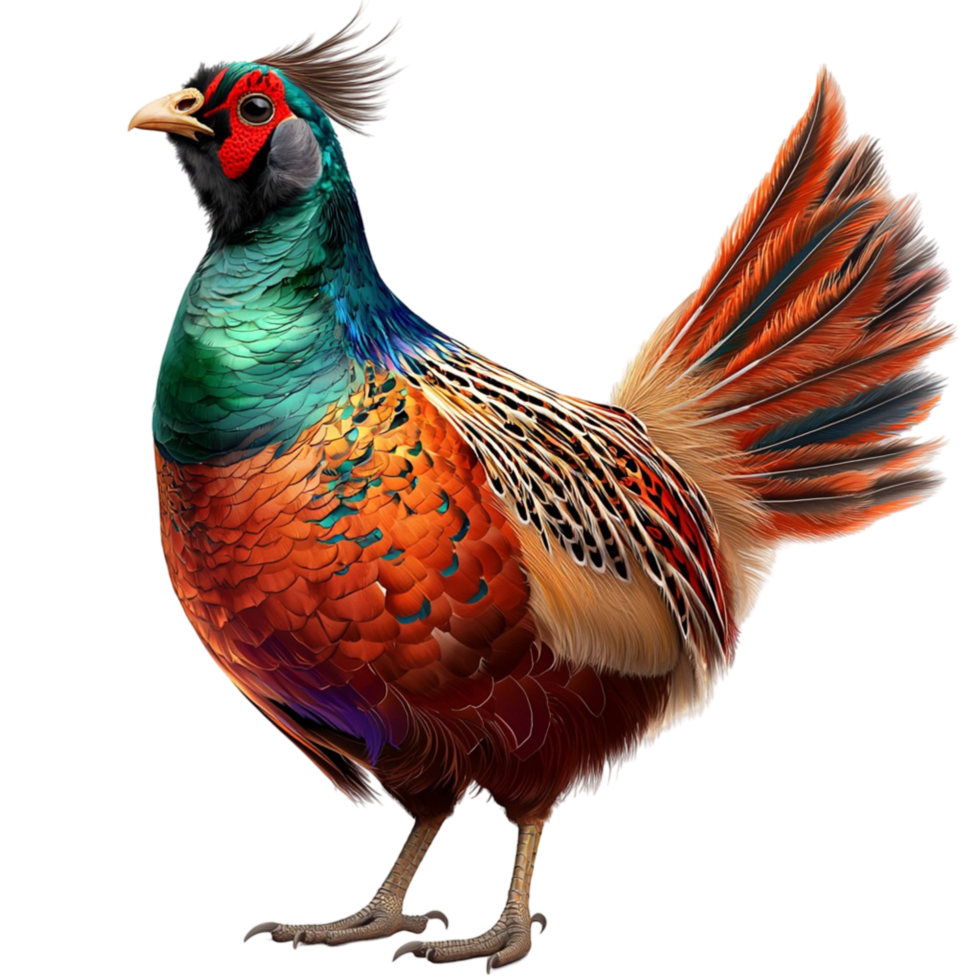 Colorful Pheasant Bird with Vibrant Plumage png