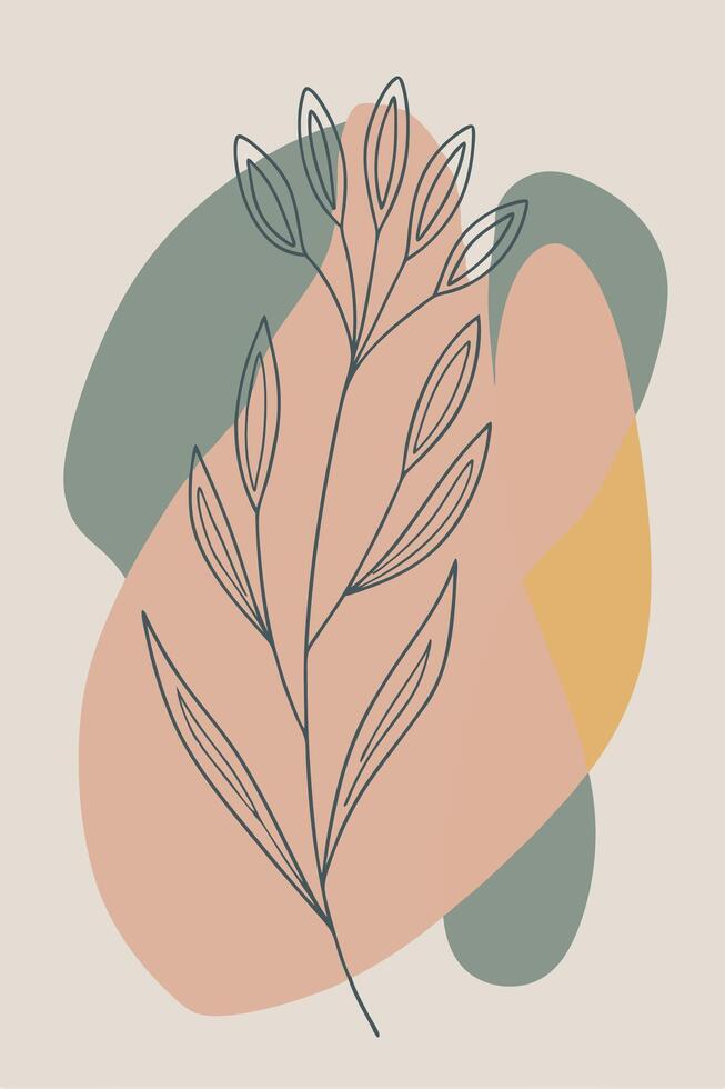 A flower drawn in a light color vector