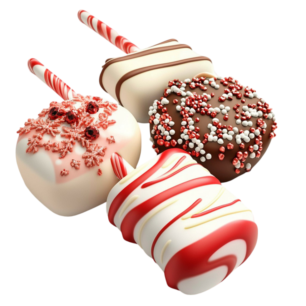 Assorted Cake Pops with Chocolate and Sprinkles on png