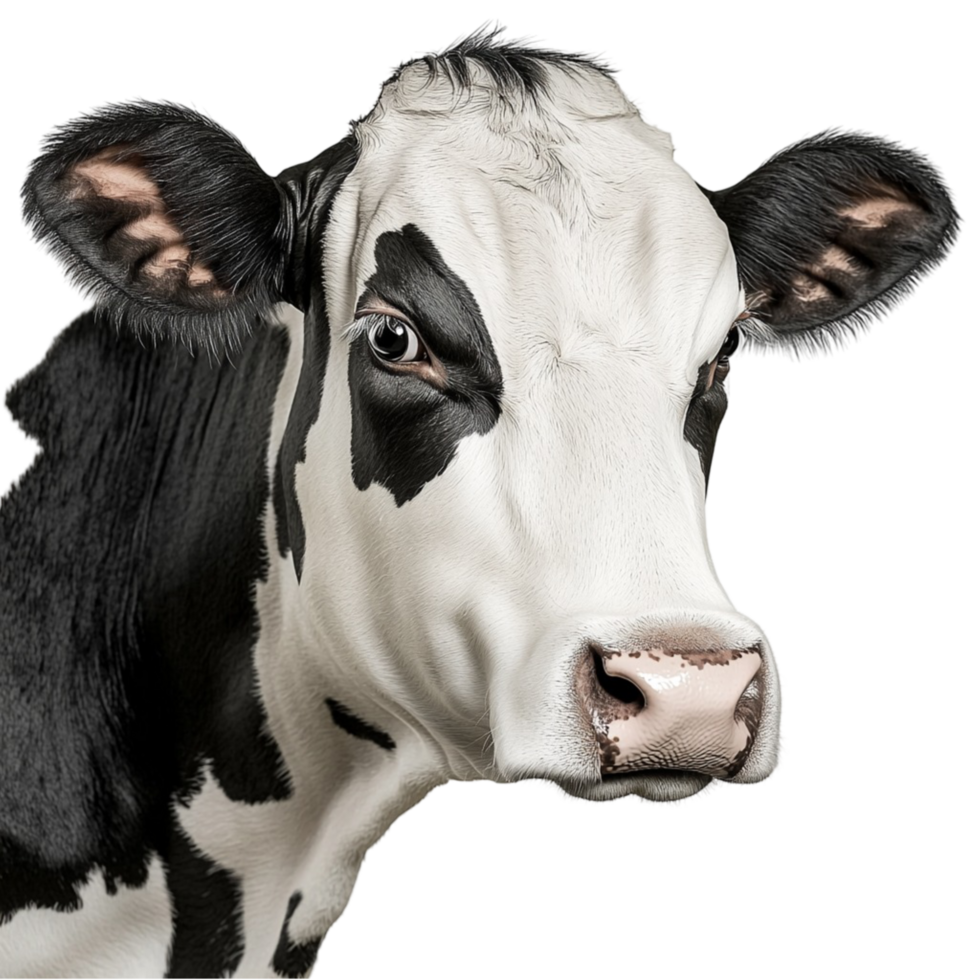 Holstein Cow Portrait Looking Forward on png