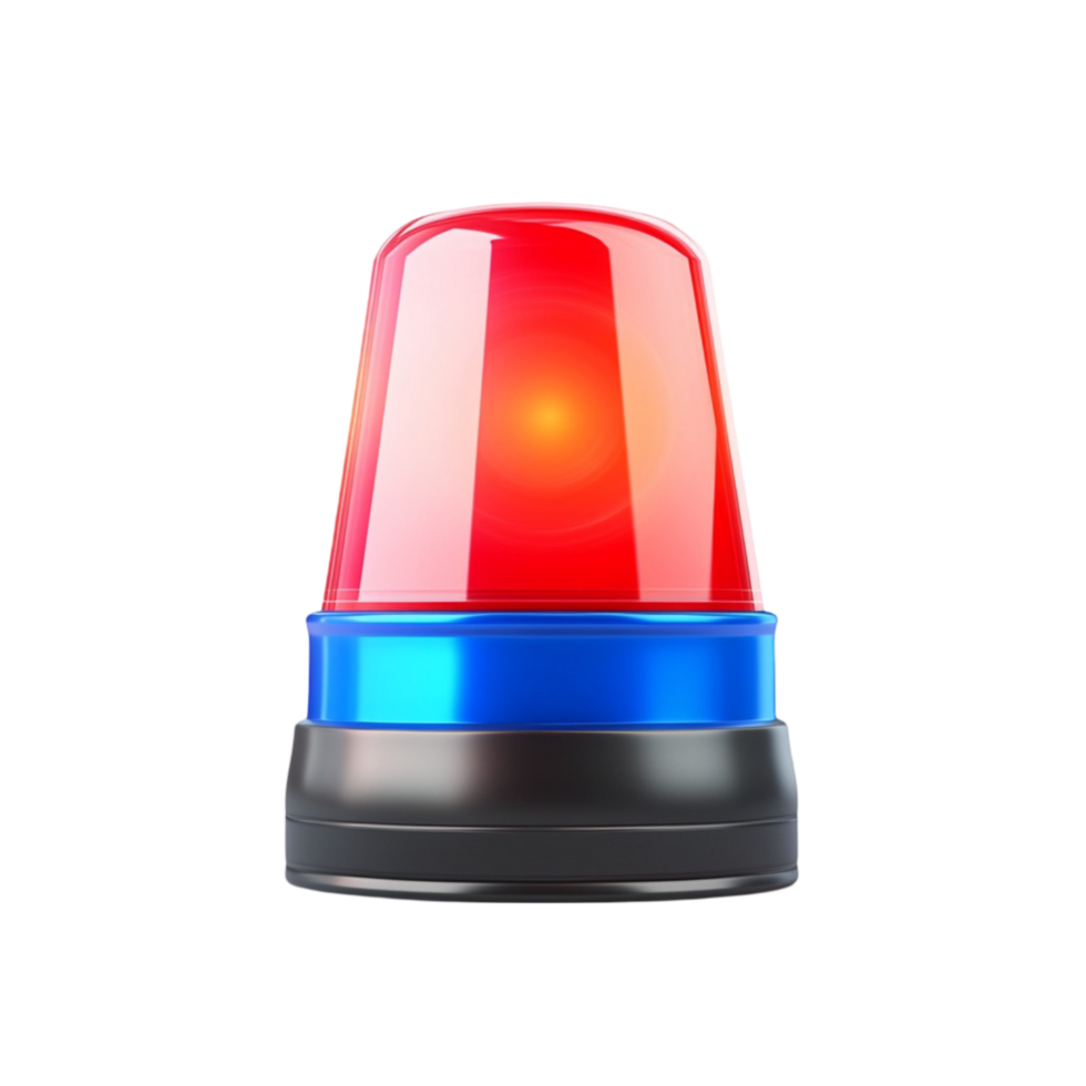 A Red and Blue Police Siren Light png