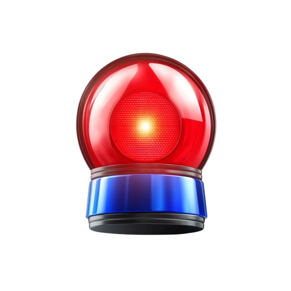 A cute Red and Blue Police Siren Light png