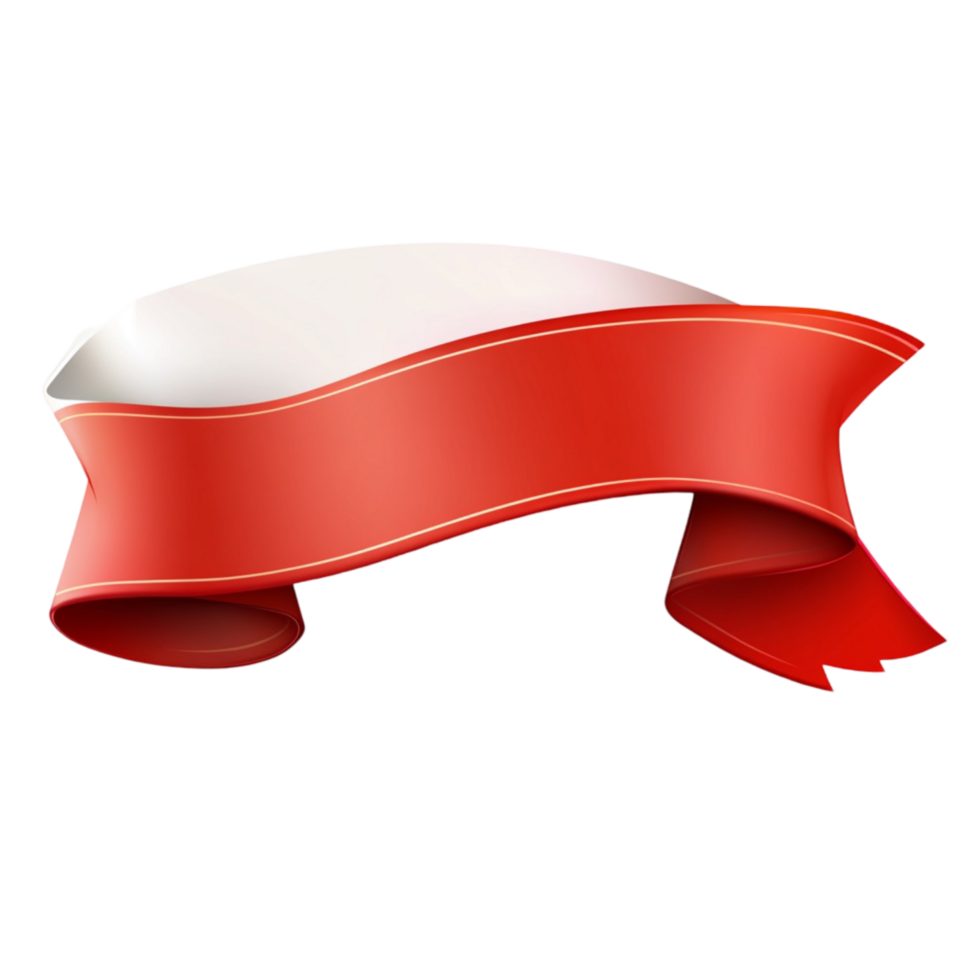 Realistic Red Ribbon Banner png