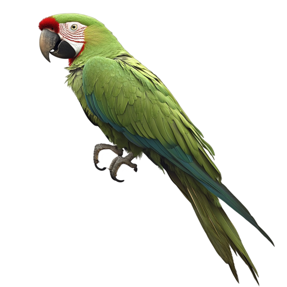 Green Parrot With Vibrant Feathers Exotic Bird png