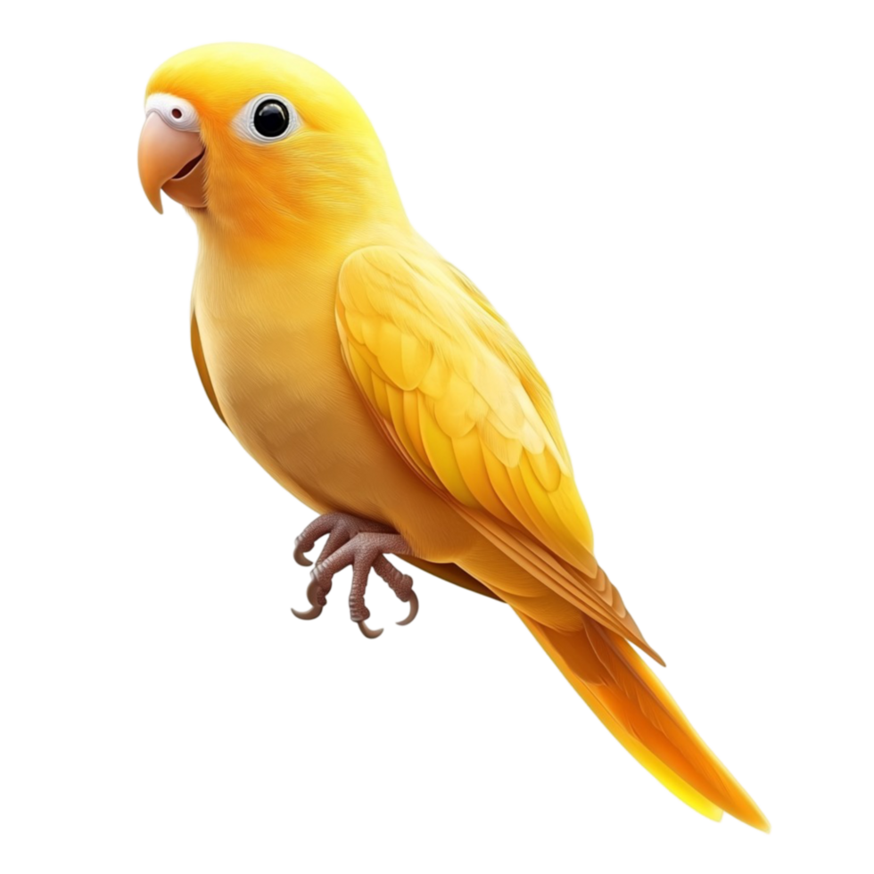 Yellow canary bird on exotic songbird wildlife png
