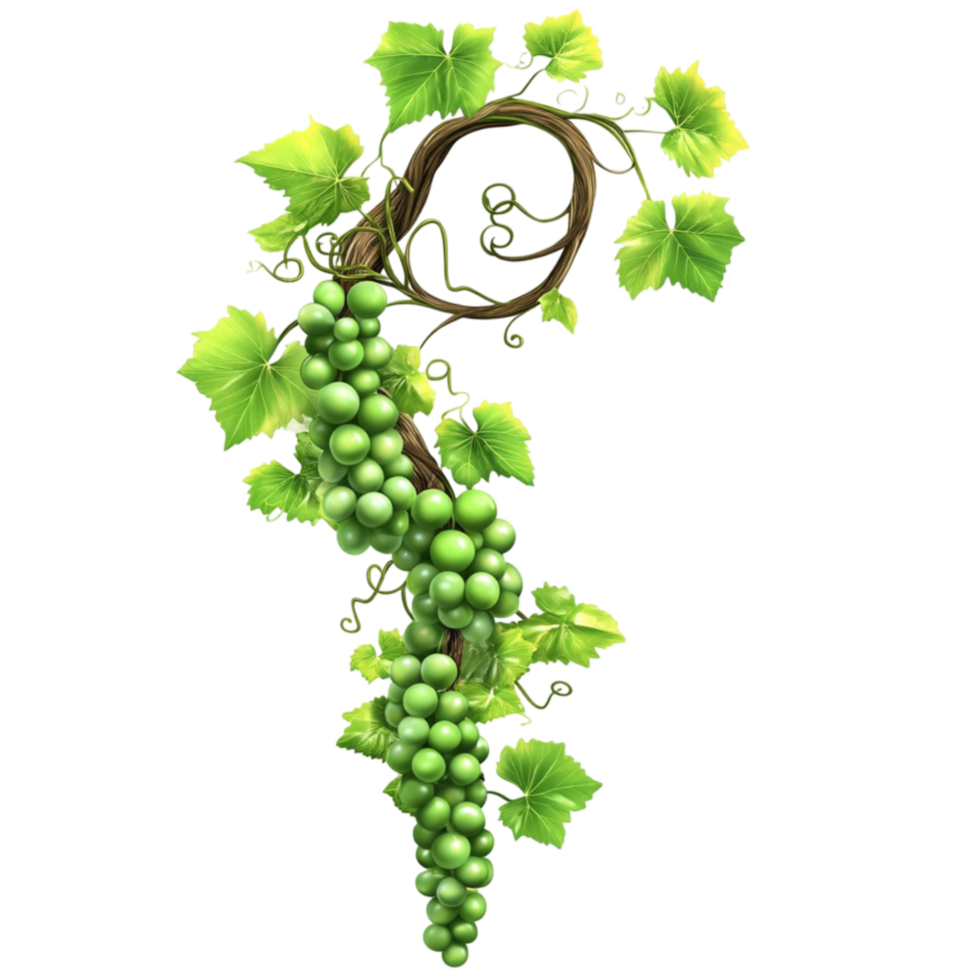 Green ivy vine with clock on nature decorative png