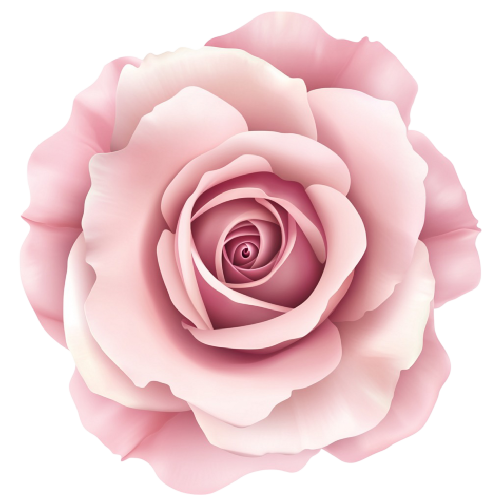 Beautiful pink rose flower on romantic floral decoration png