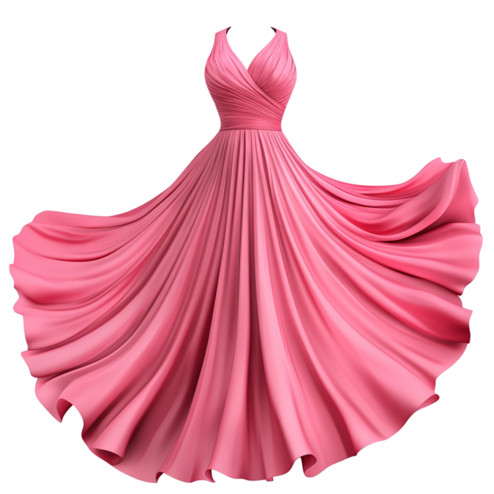Elegant pink gown dress png