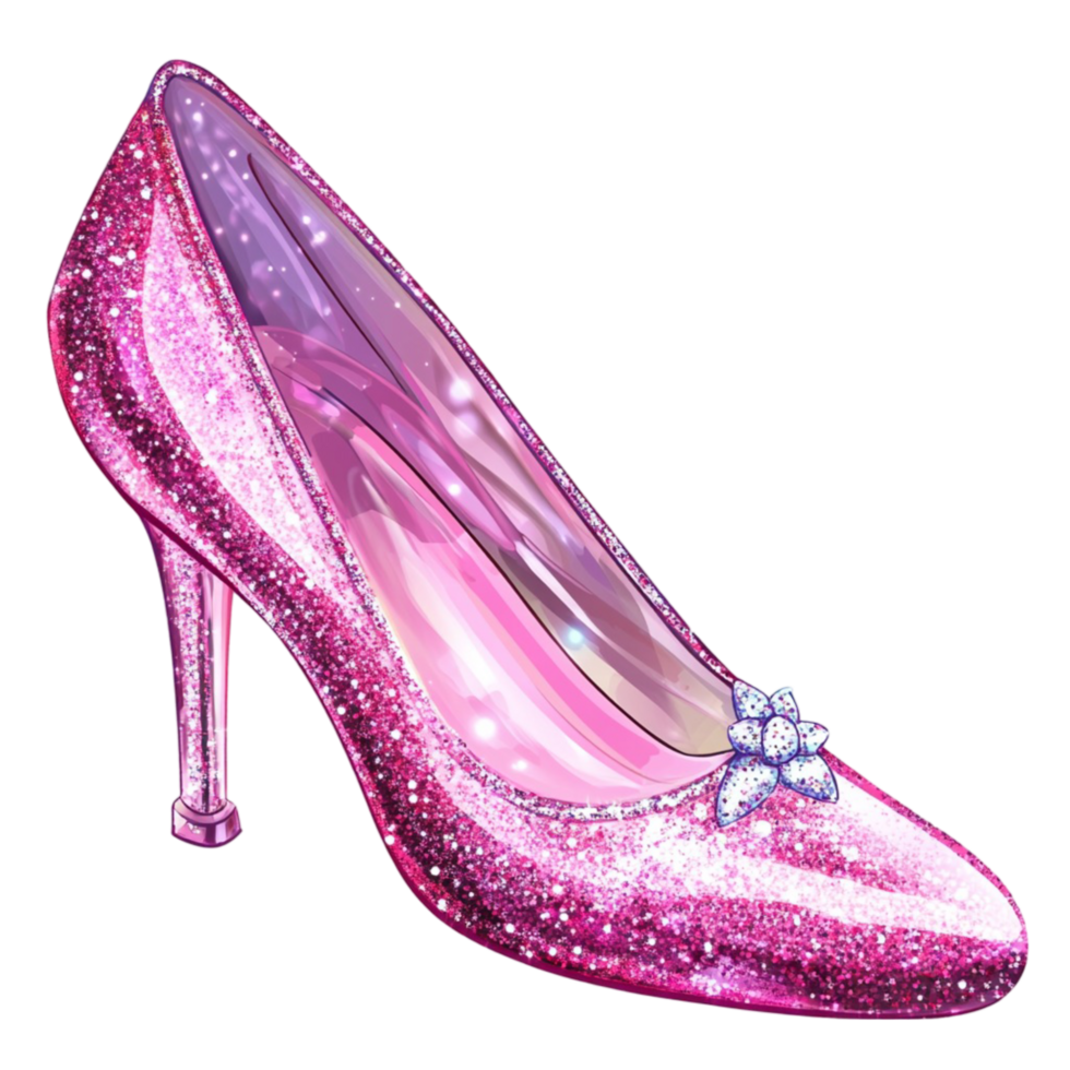 Stylish Pink High Heel Shoes with Elegant Design for Women png