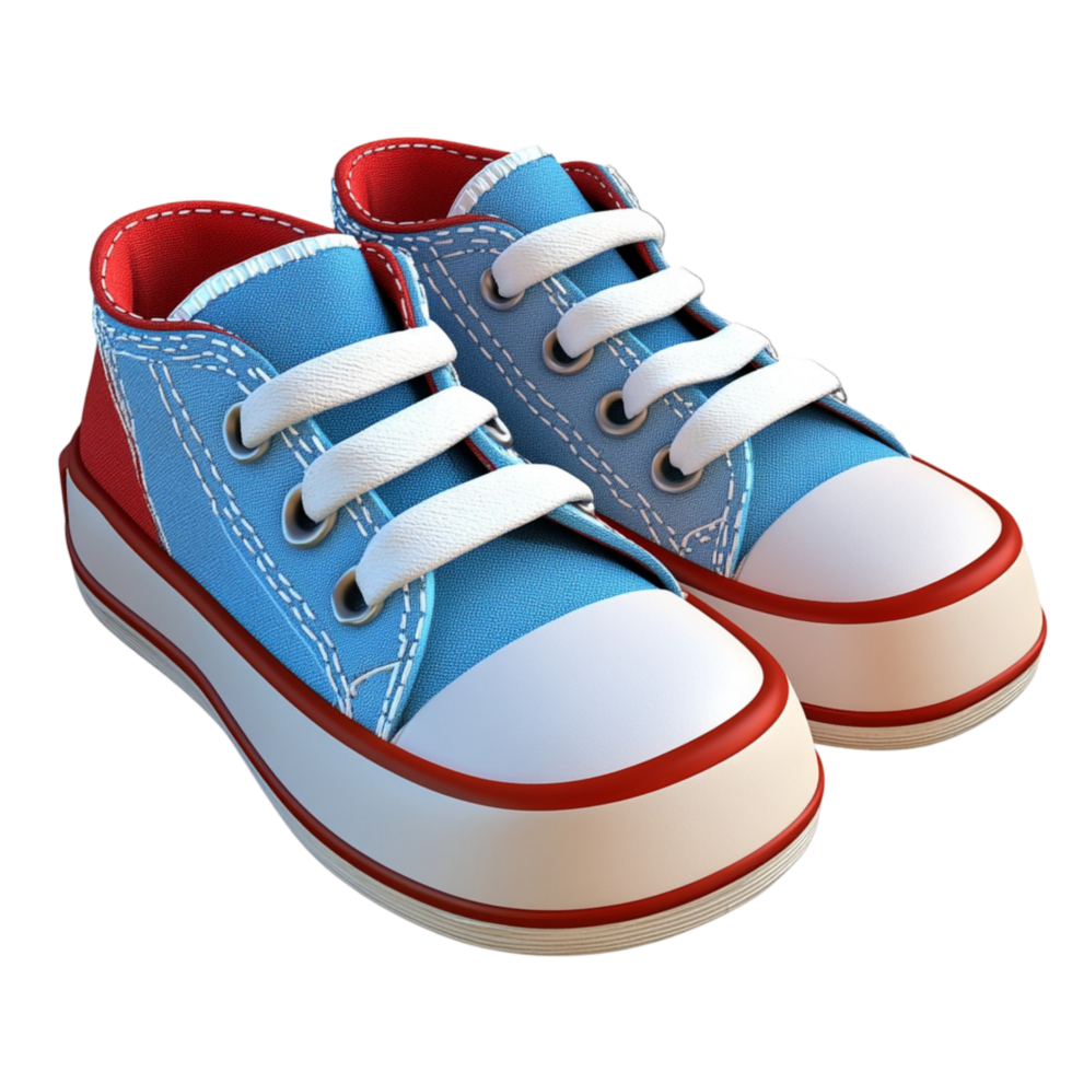Blue and Red Kids Sneakers for Casual Wear png