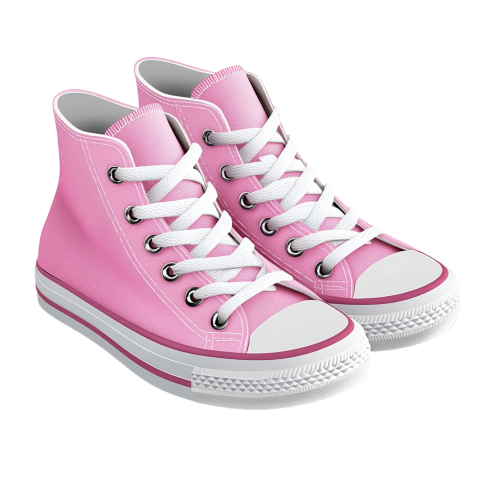 Stylish Pink Lace Up Sneakers for Casual Wear png