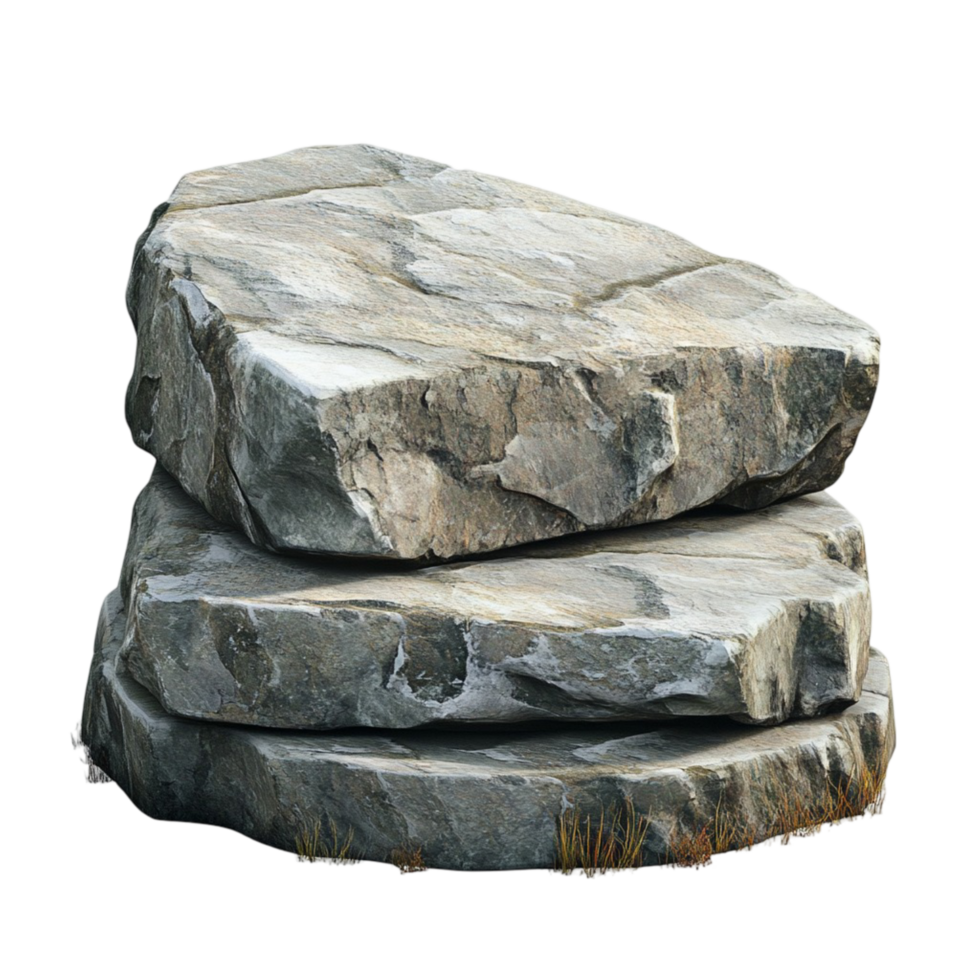 Set of Stacked Rocks for Garden and Landscaping png