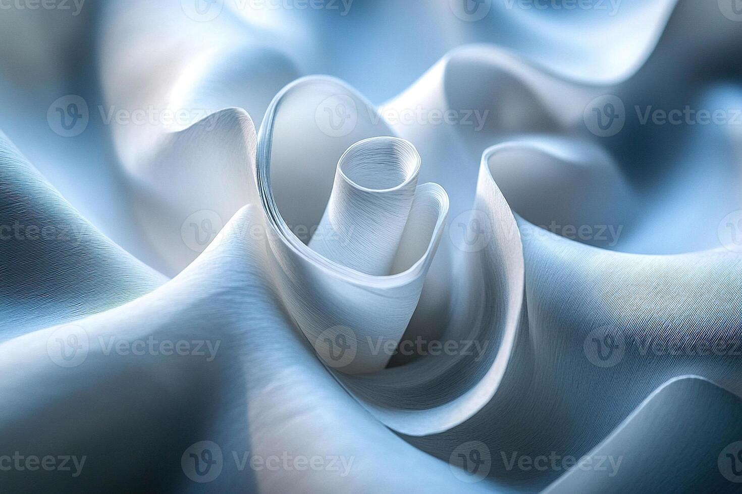 Abstract background of white textile fabric. Wavy fabric, background. Generated by artificial intelligence photo