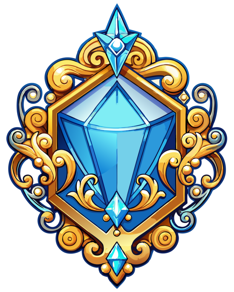 Unique ornamental frame with exquisite diamond highlights and filigree patterns on transparent background png