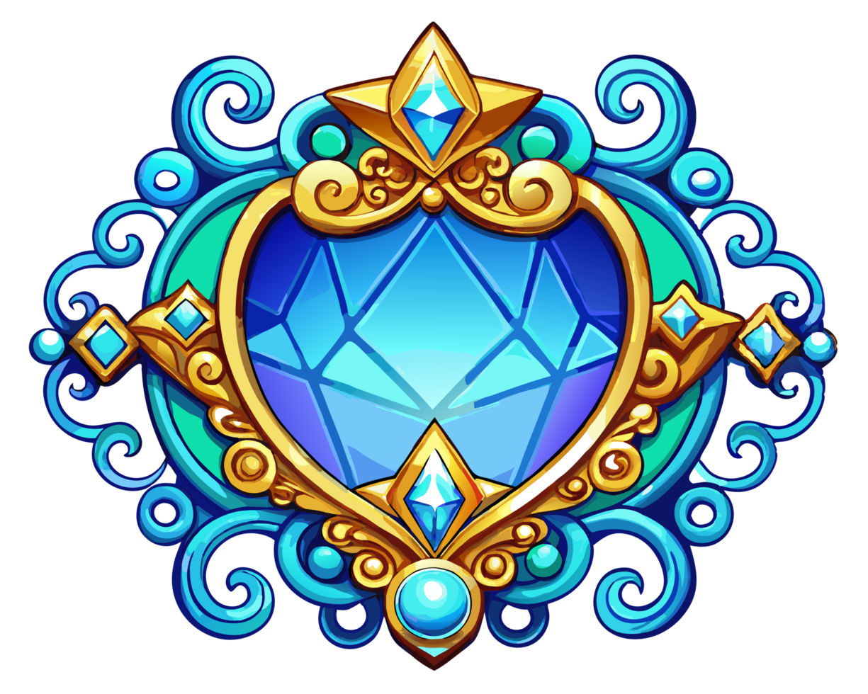 Glamorous ornamental frame with luxury sparkles and artistic flourishes on transparent background png