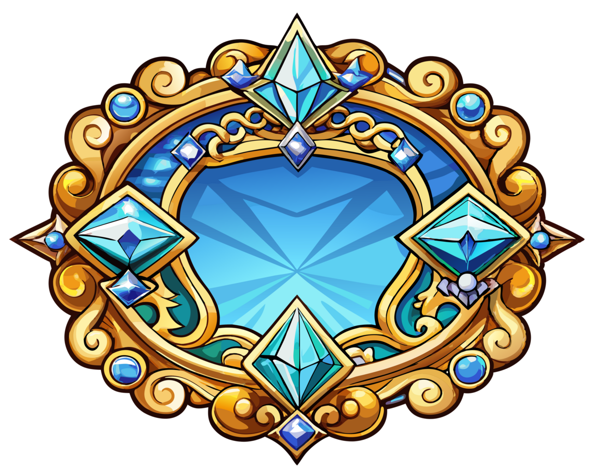 Timeless diamond-studded frame with opulent craftsmanship on transparent background png