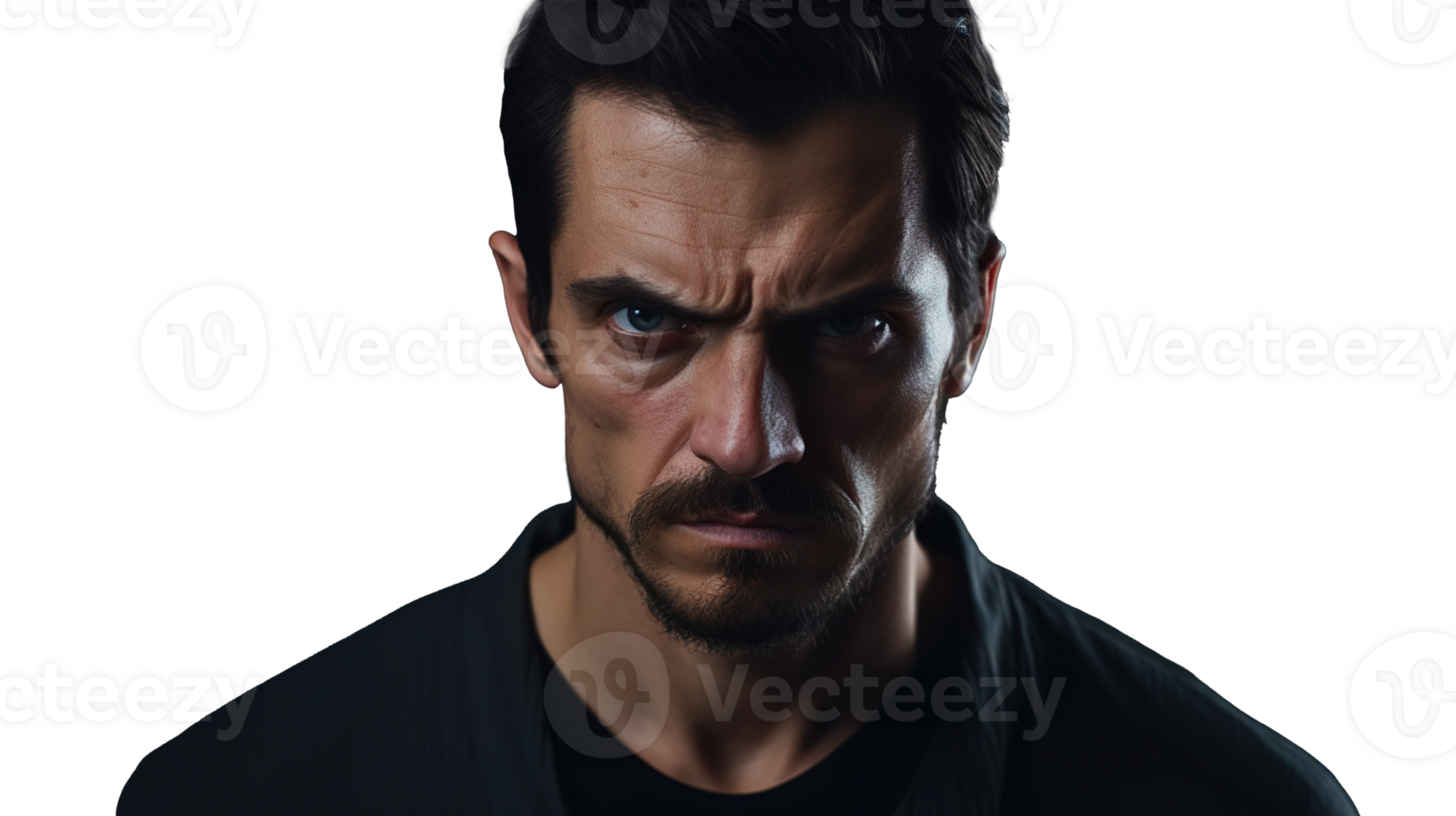 Angry Frustrated Man Glaring at Camera Transparent png