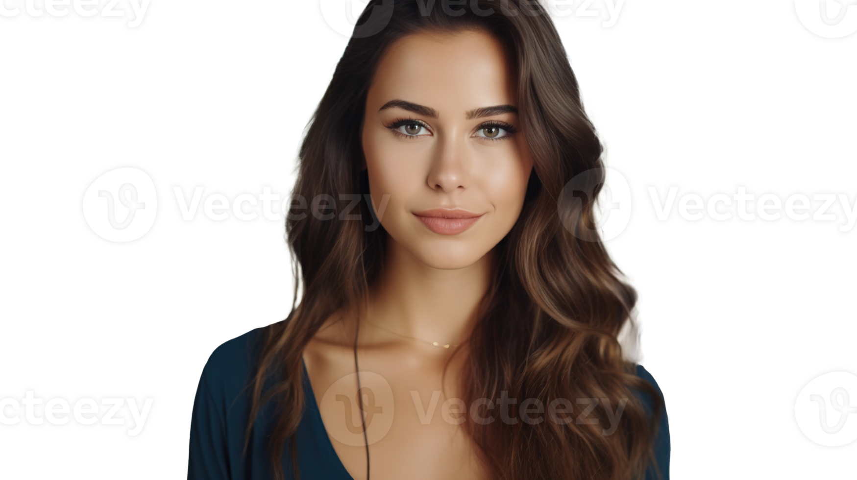 Confident Young Adult Woman Wearing Glasses, Looking at Camera, Close-Up on Transparent Background png