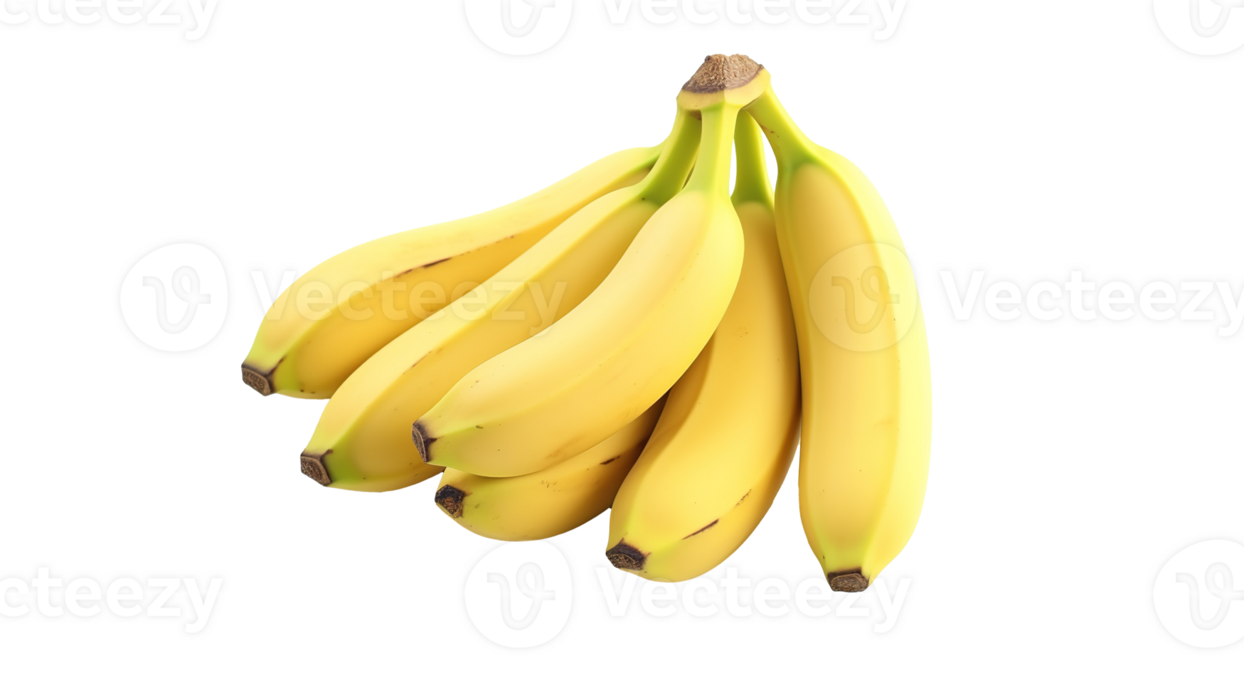 Ripe Banana Bunch on Transparent Background. Healthy Eating, Fruit, Vegan, Breakfast, Refreshing png