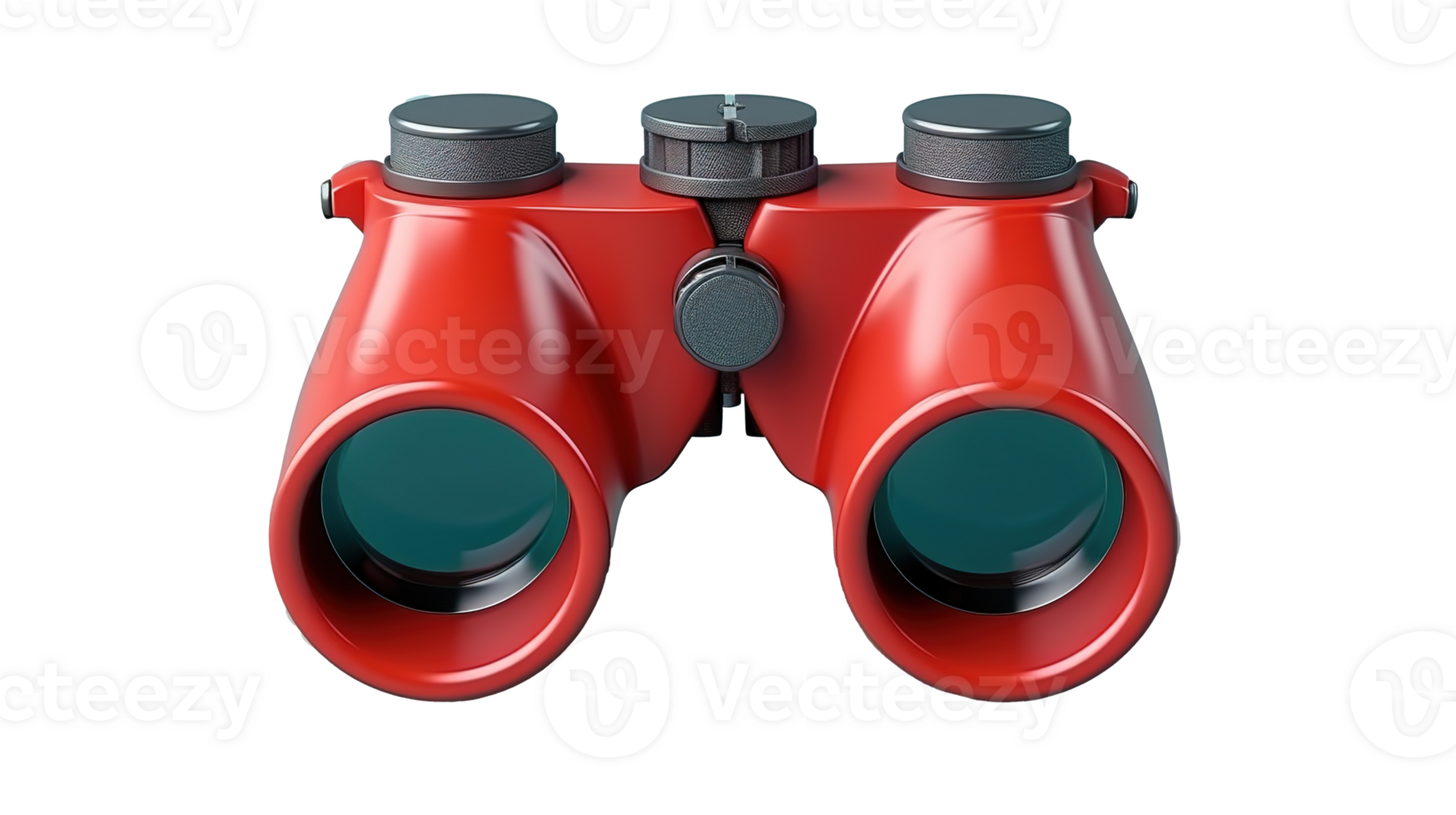 Binoculars with Copy Space on Transparent Background. Scouting, Tracking png