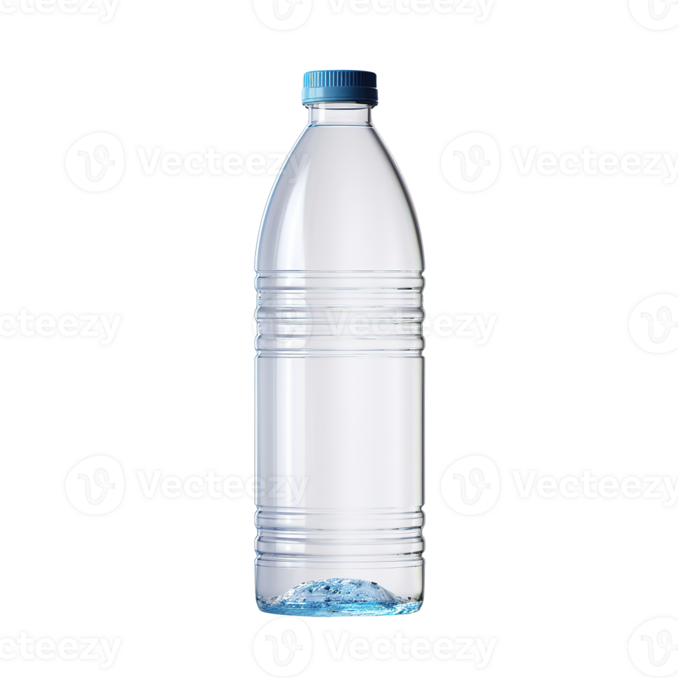 Plastic Bottle Filled with Water Isolated on Transparent Background. Fresh, Liquid png