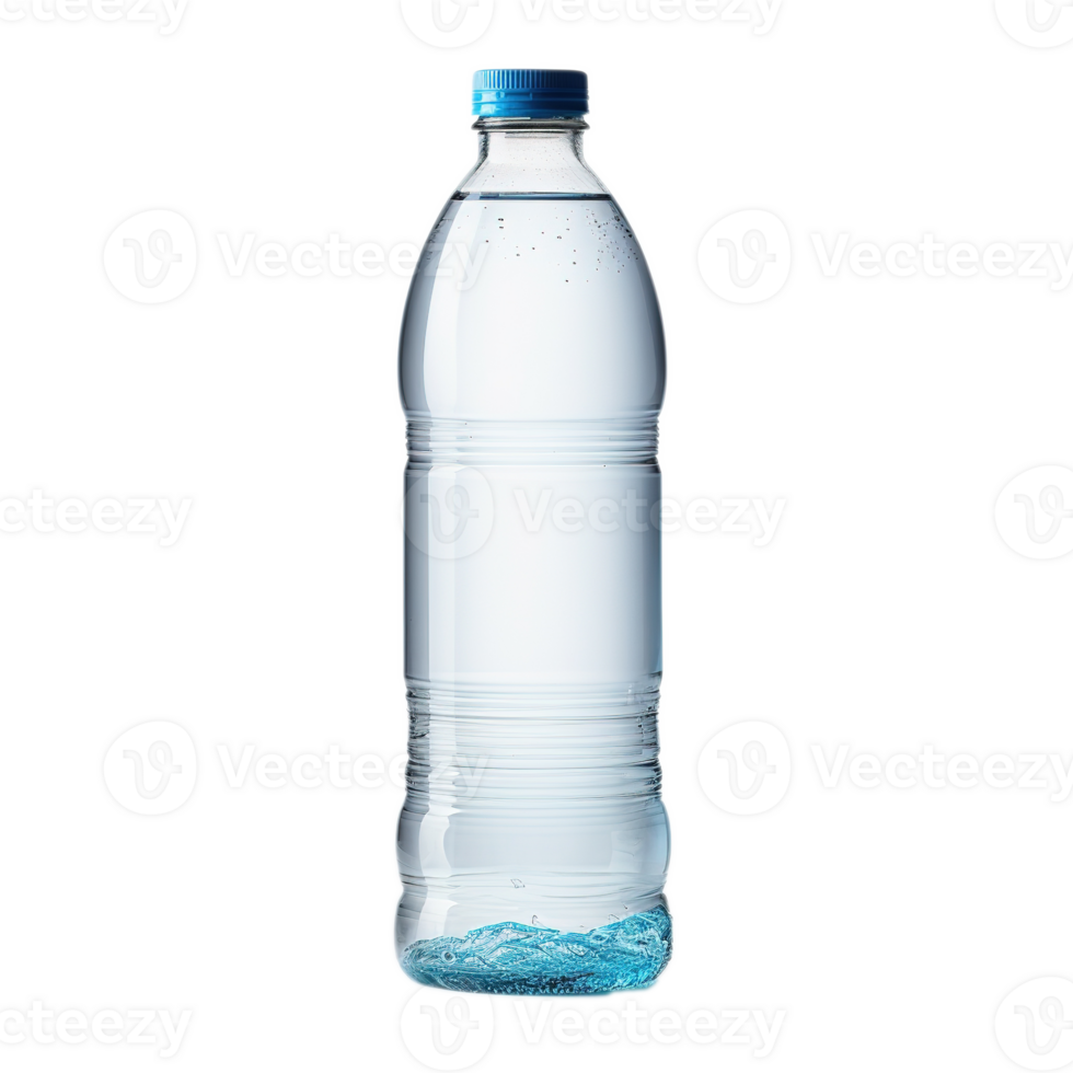 Plastic Bottle Filled with Water Isolated on Transparent Background. Fresh, Liquid, Drinking Water png