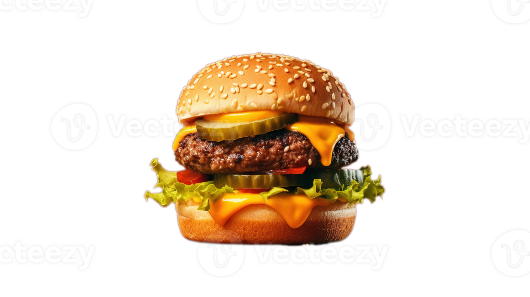 Delicious Burger Hamburger Isolated on Transparent png