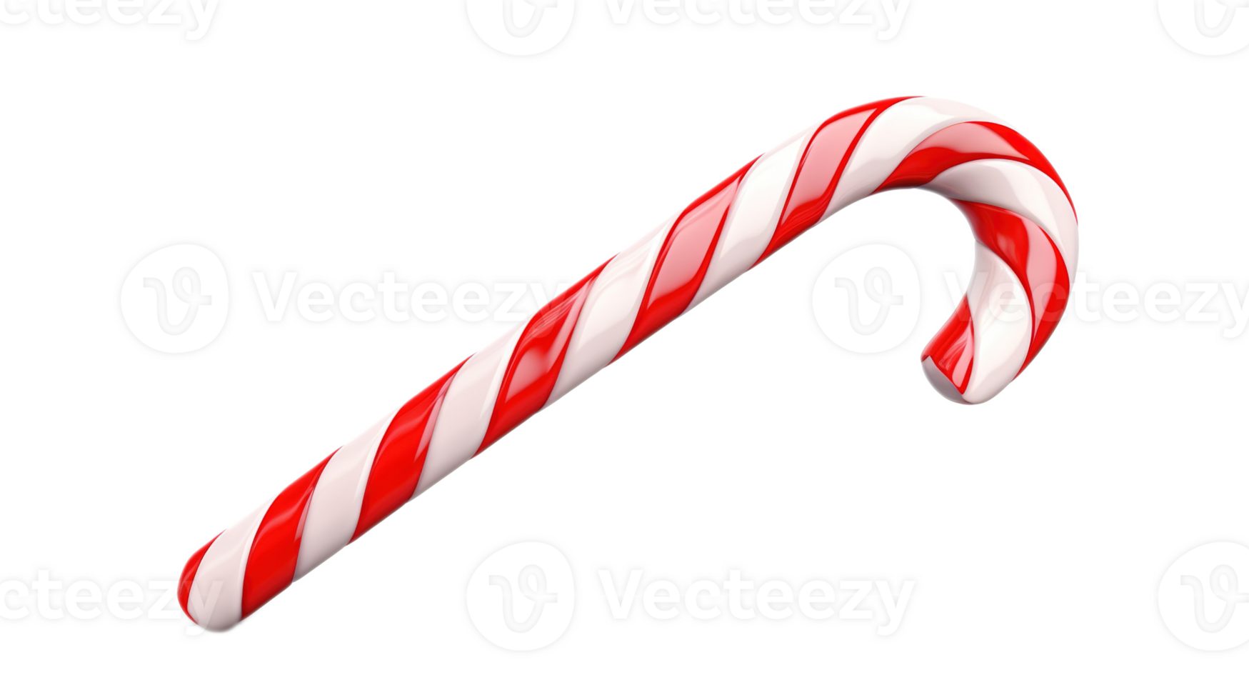 Candy Cane Isolated on Transparent Background. Sweet Sugar png