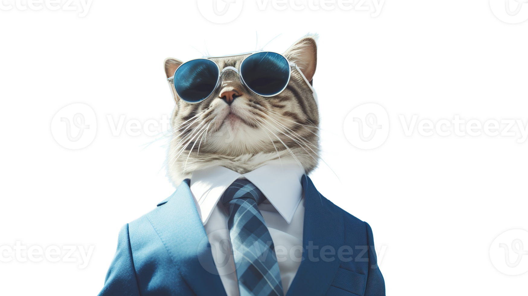 Dapper Cat with Sunglasses and Formal Attire on Transparent Background. Smart, Confident, Playful, Funny, Feline png