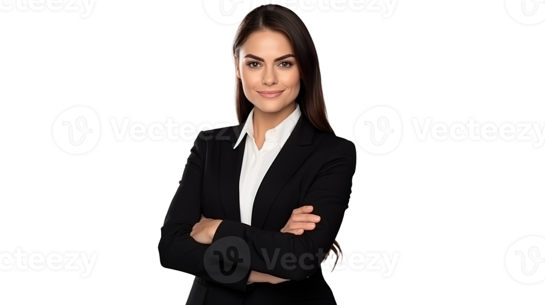 Happy and Confident Corporate Woman on Transparent, Career and Leadership png